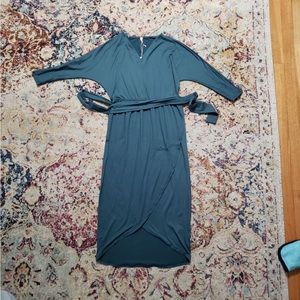 Pink blush maternity wrap dress